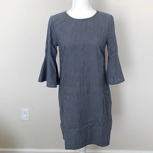 EUC J.Crew Blue/White Striped Dress Sz 2